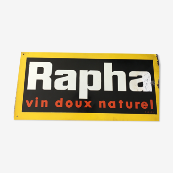 Old advertising plate Rapha sweet wine