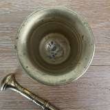 Brass mortar and pestle