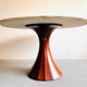 Marble dining table with rosewood base
