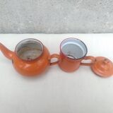 Cafetière émaillée orange