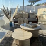 Trio of Nesting Coffee Tables x 100% Roman Travertine