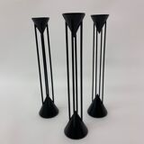 Set of 3 Post Modern candle sticks , 1980's