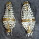 2 old hot air balloon sconces crystal grapevines 2 lights