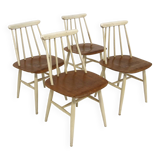 Set of 4 Scandinavian "Fanett" chairs by Ilmari Tapiovaara, Sweden, 1960