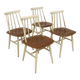 Set of 4 Scandinavian "Fanett" chairs by Ilmari Tapiovaara, Sweden, 1960