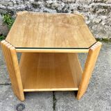 Coffee table, side table in beech, Maison Rosello