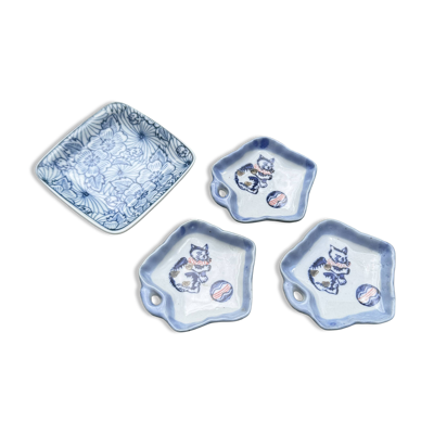 Lot de 4 coupelles antiquités période Showa anciennes japonaises adorable c