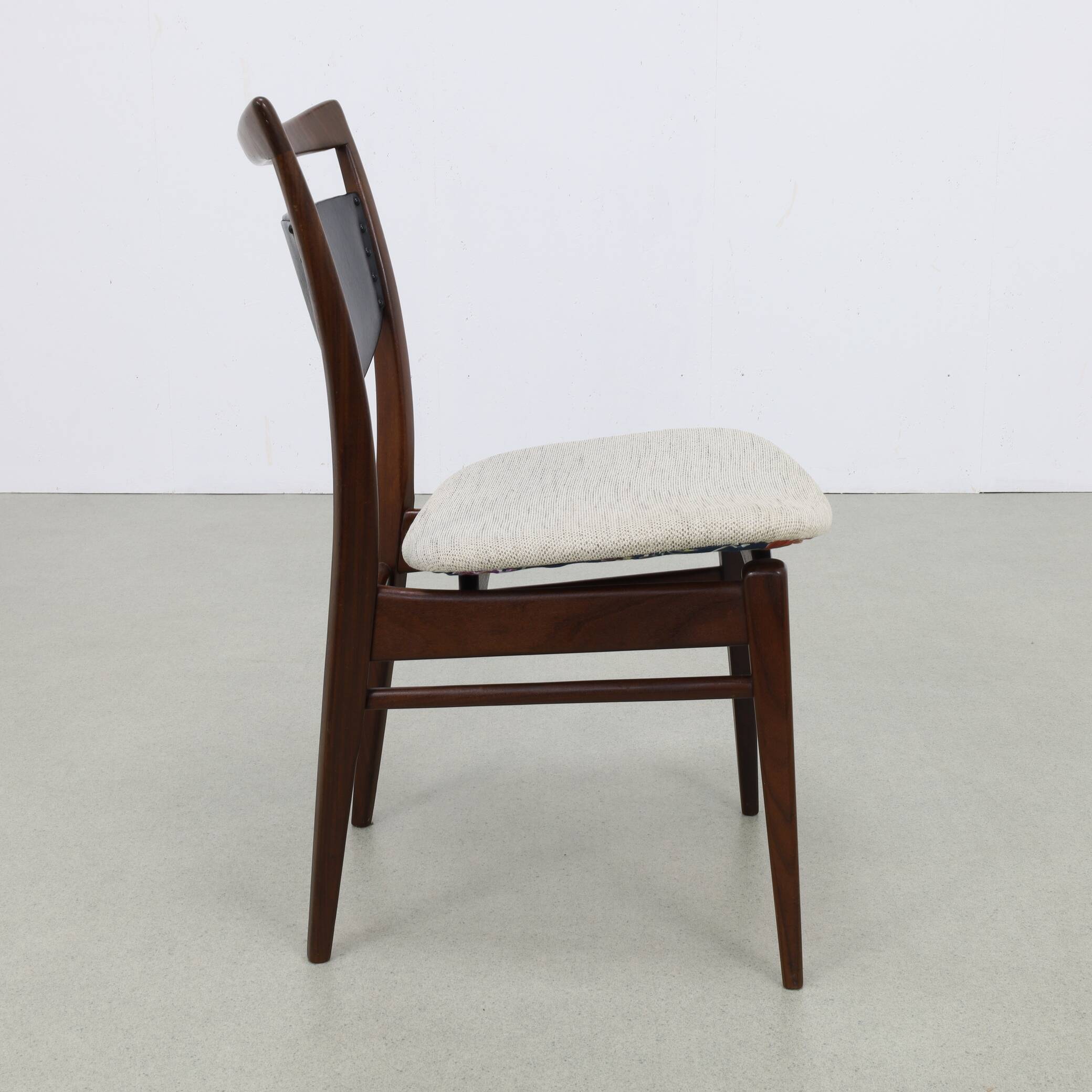 Vintage teak dining chairs by Louis van Teeffelen, 1960s NEW upholstery