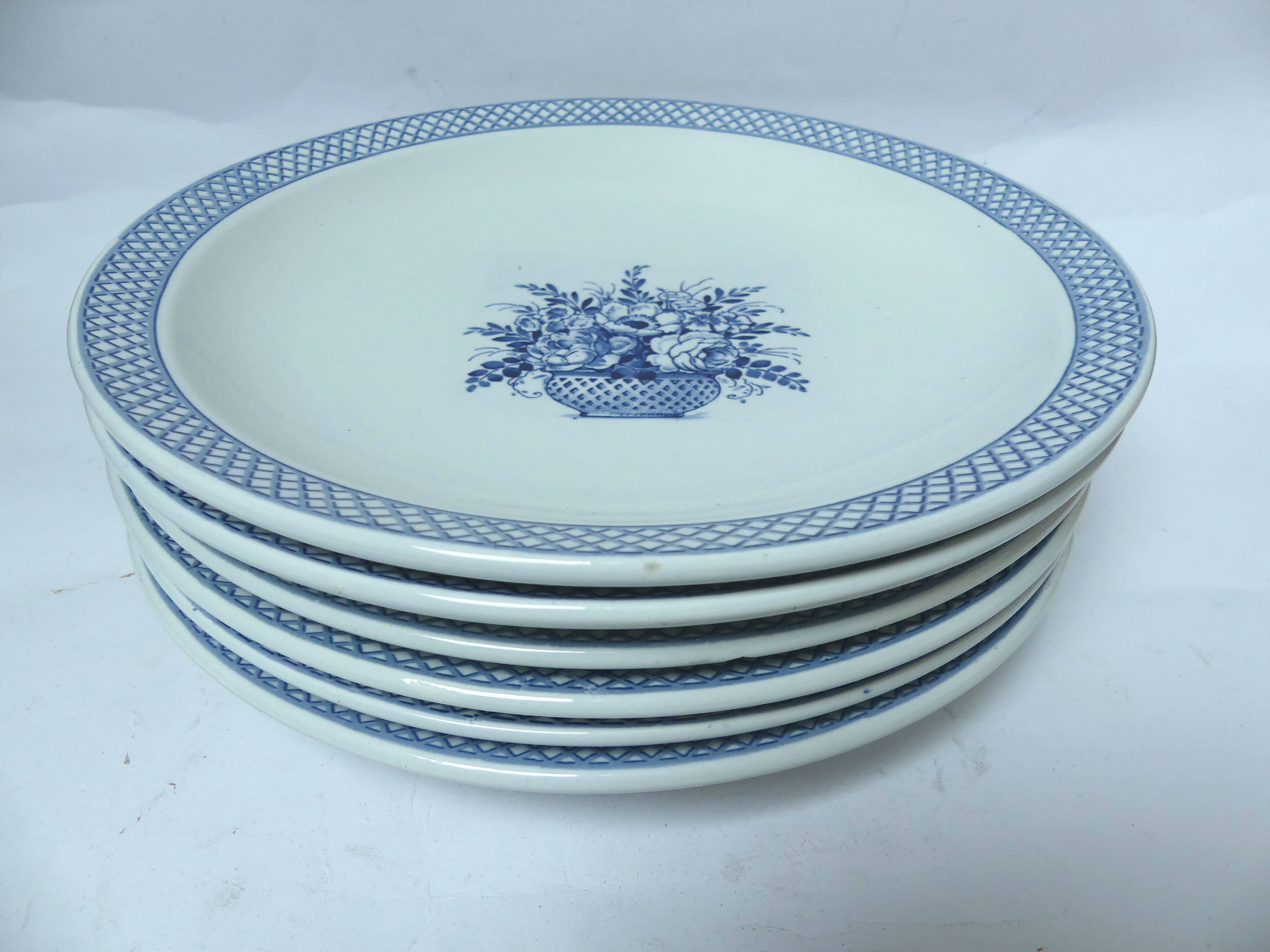 Assiettes creuses Sarreguemines Vieux-Delft