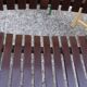 Lot de 4 fauteuils de jardin pliants en bois multicolore