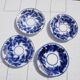 4 assiettes anciennes de Sarreguemines opaques
