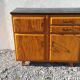 Mado wooden buffet, green and black tray, vintage.
