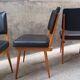 Serie de 4 chaises 1960