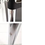 Pair Vintage Italian Cantilever Chairs Chrome Leather Armrests Bauhaus Style