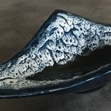 Cut ceramic centerpiece by vallauris fat lava sea foam 55 cm