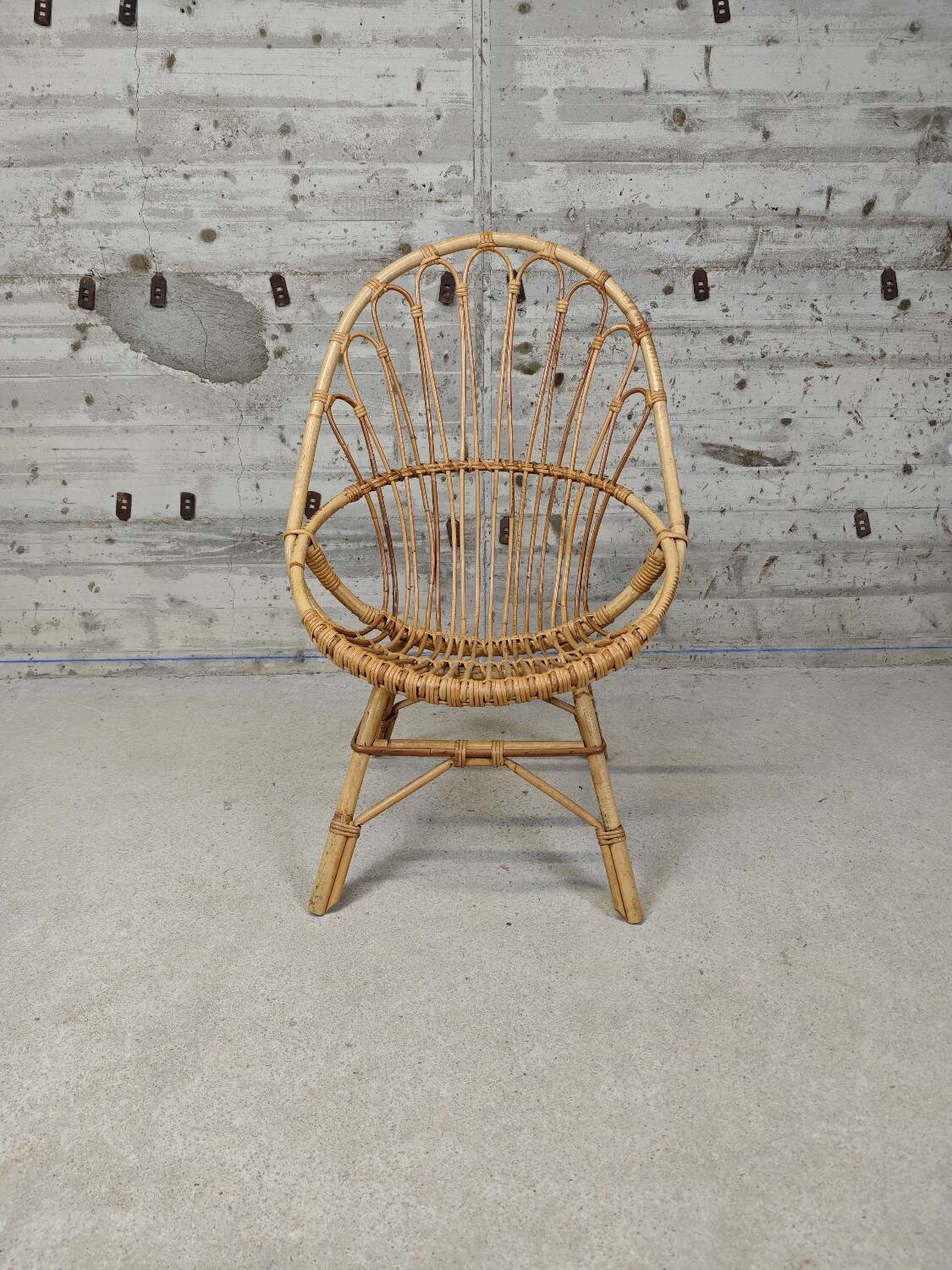 Fauteuil vintage en rotin