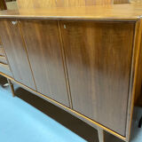 Enfilade scandinave en noyer, Möbelfabrik Linen, Horda, Suède, 1960