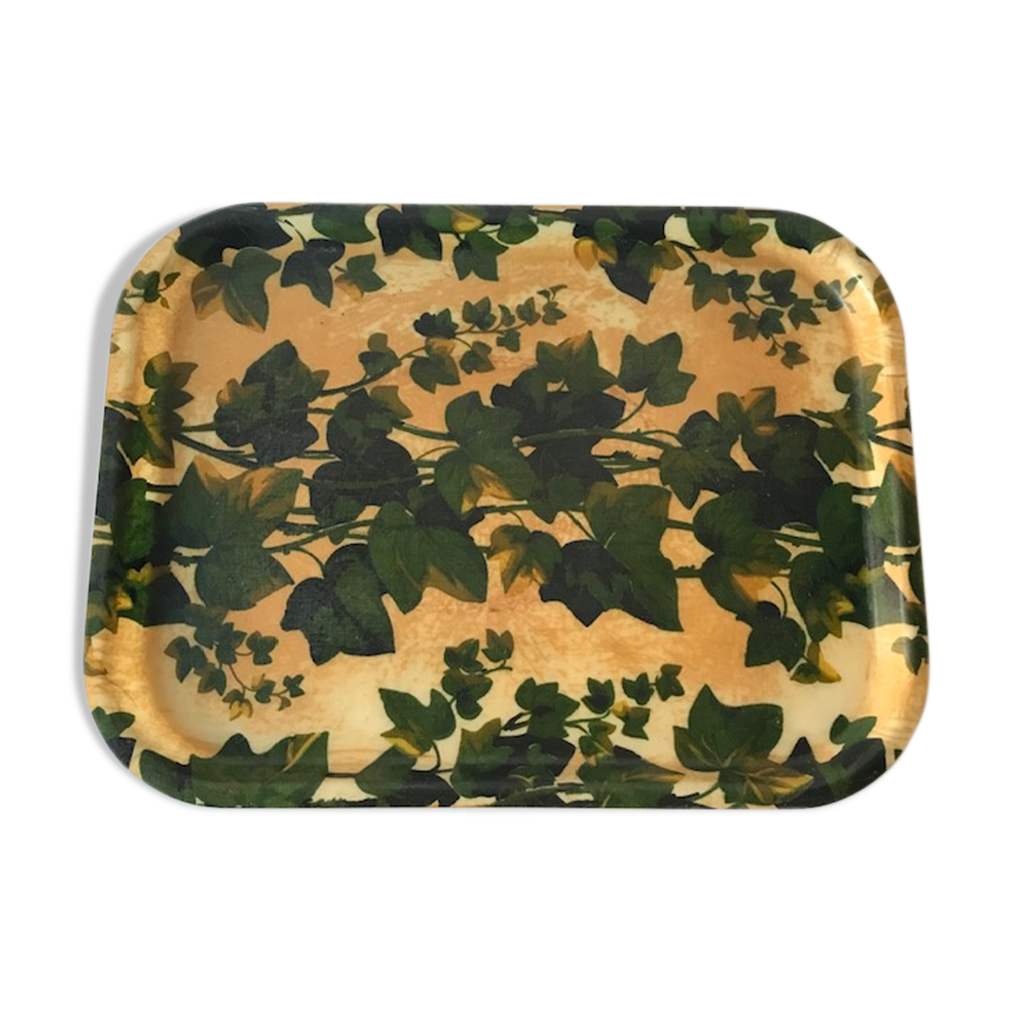 1960 fiber ivy leaves tray