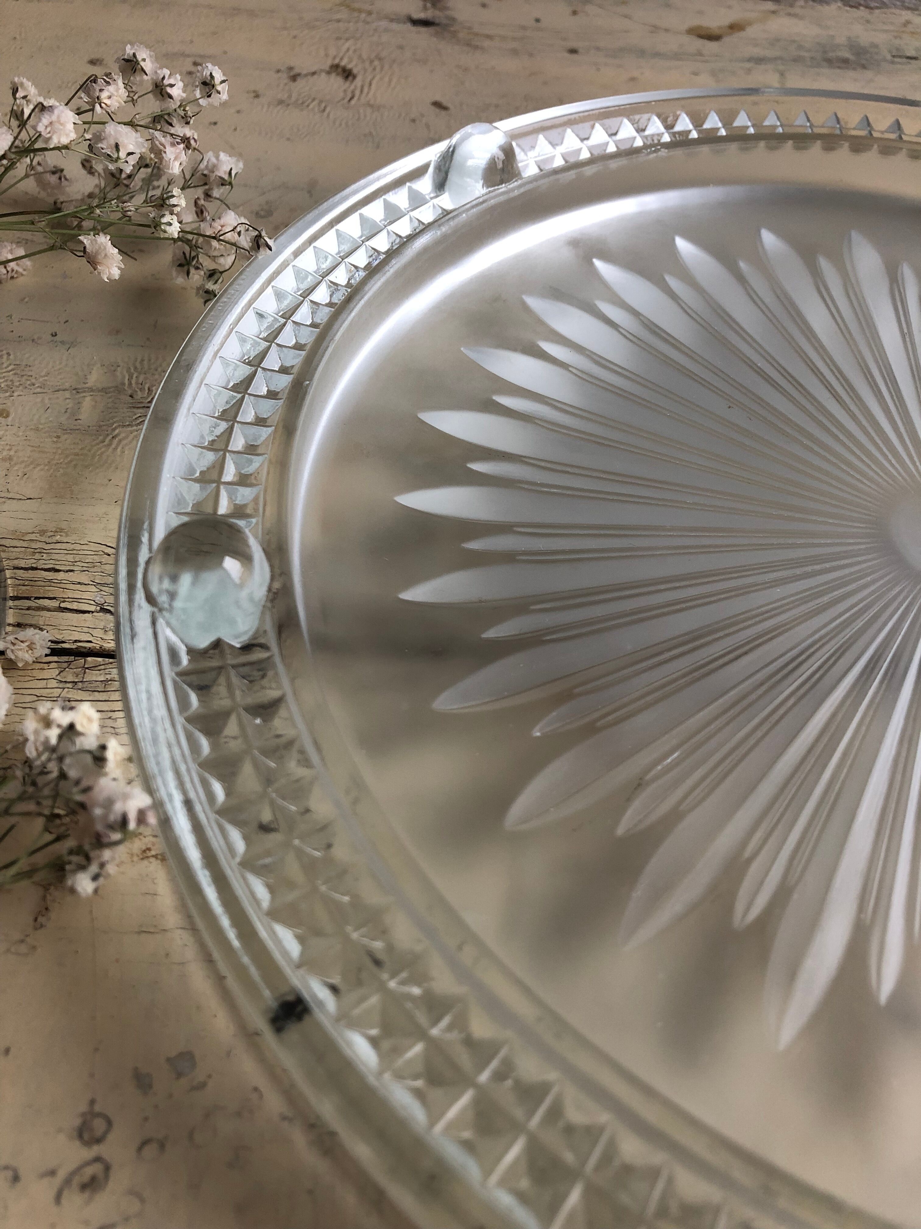 Dessous de plat en verre ciselé