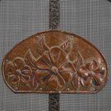 French Art Deco wrought iron fireplace screen with 3 panels
