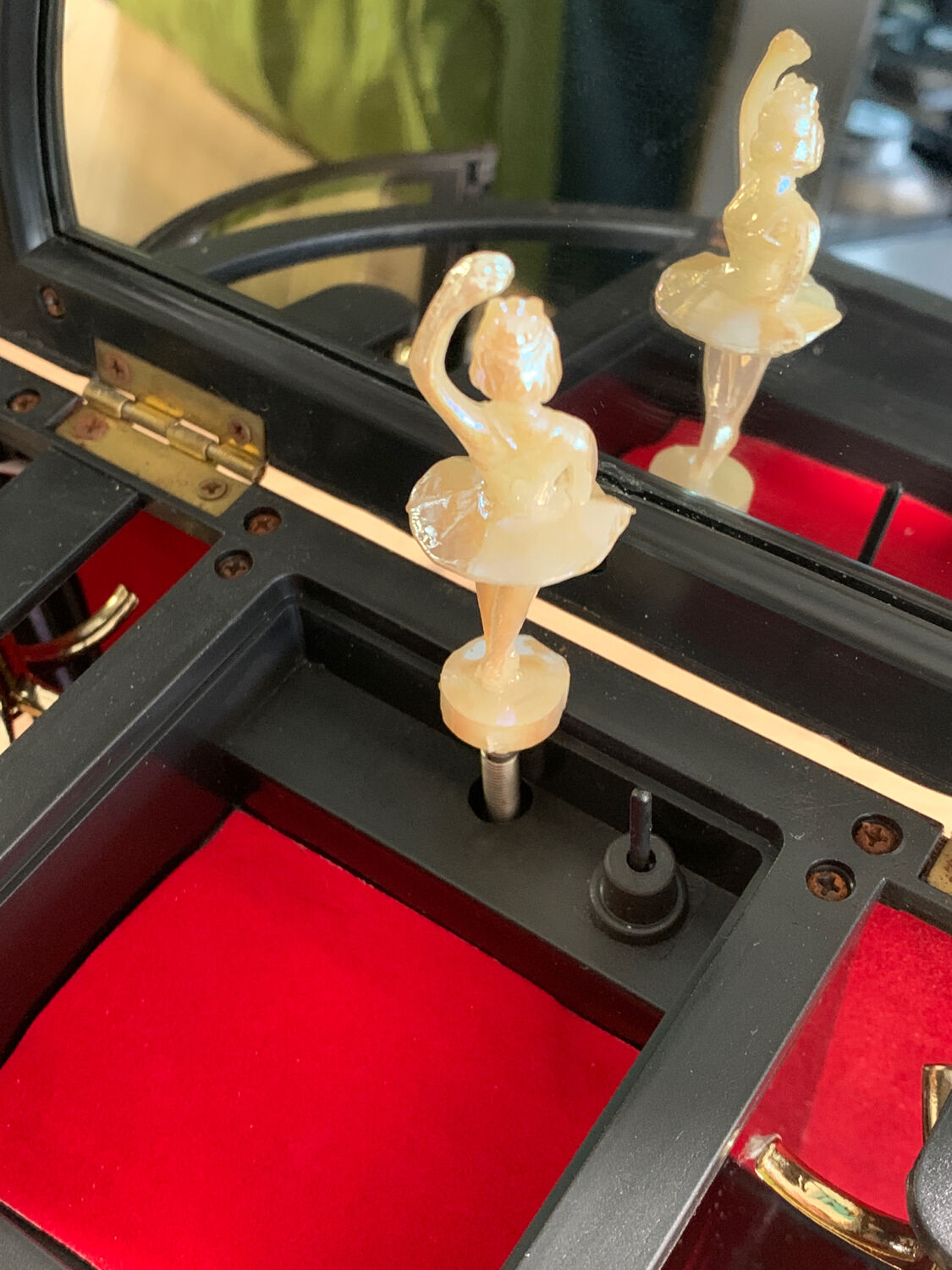 Jewelry cabinet with clock