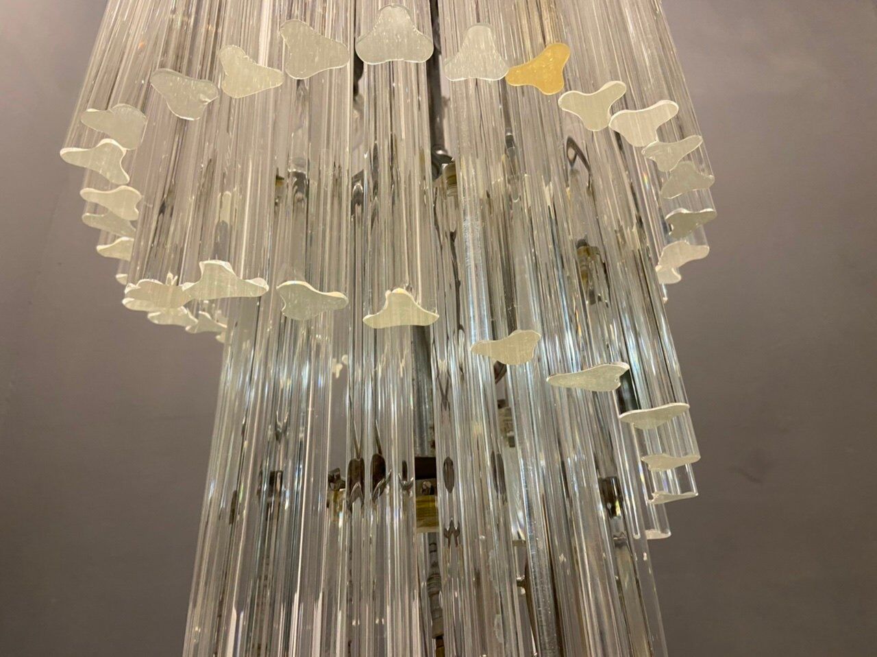 Italian murano prism spiral chandelier