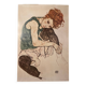 Egon Schiele 1890-1918), Sitzende Frau mit hochgezogenem Knie, Migneco&Smith 70011, imprimé en Italie