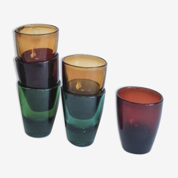 6 glasses vintage crystal d'Arques