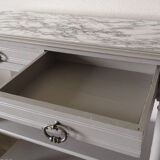 Painted console serving table.