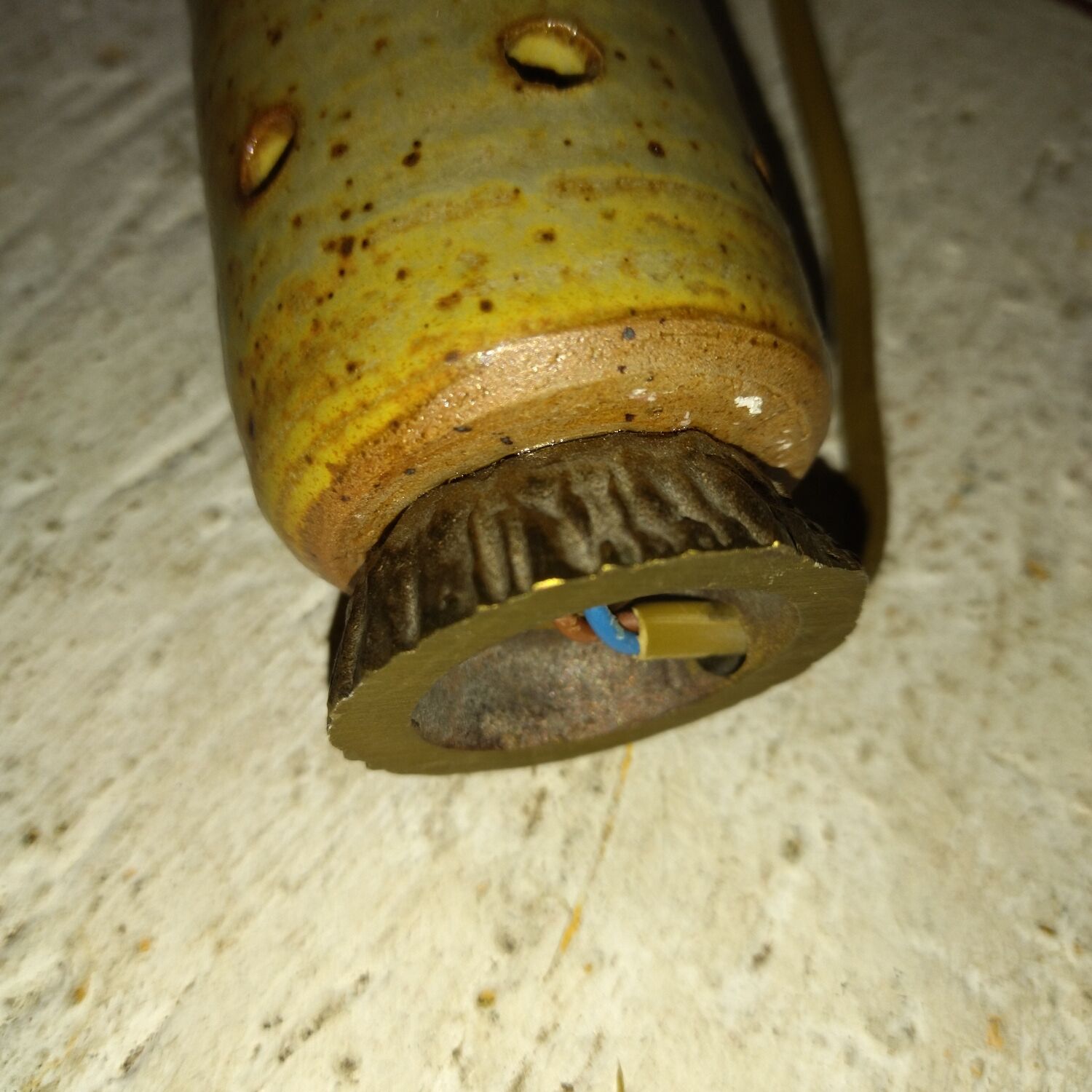 Night light 50s stoneware and bronze