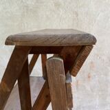 Vintage wooden painter's stepladder 6 folding steps