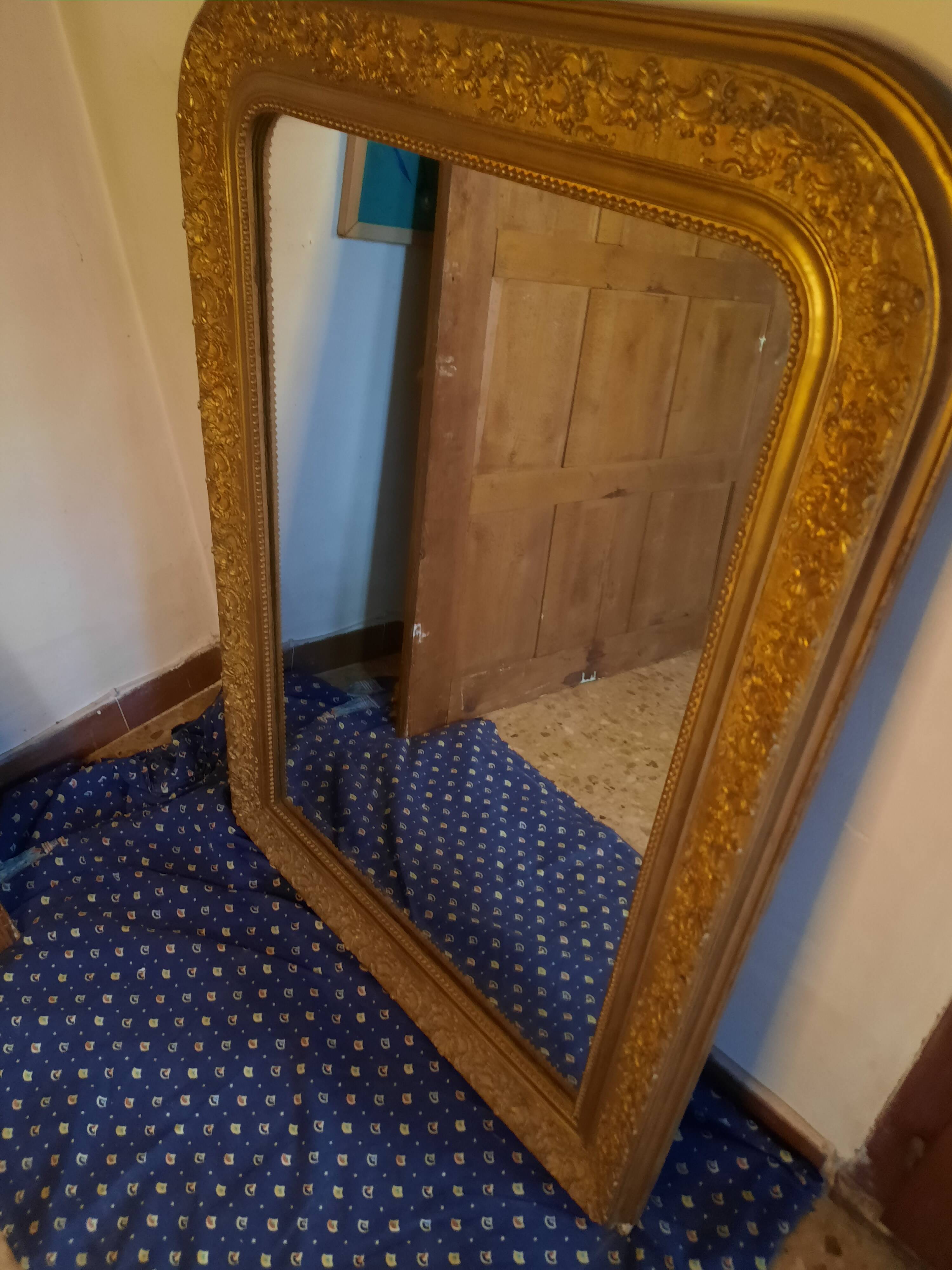 Large golden Louis Philippe mirror