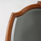 Miroir français en bois sculpté avec cadre doublé, années 1950