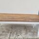 Rustic farmhouse bistro table in oak with Louis Philippe legs - 2m