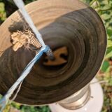 Art Deco aluminum and opaline up and down suspension