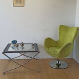 Chrome coffee table from the 1970s.