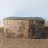 Large antique trunk hand-painted décor