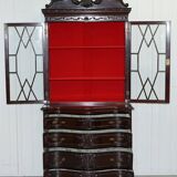 George III Library Thomas Chippendale in Hardwood on Serpentine Chest of Drawers