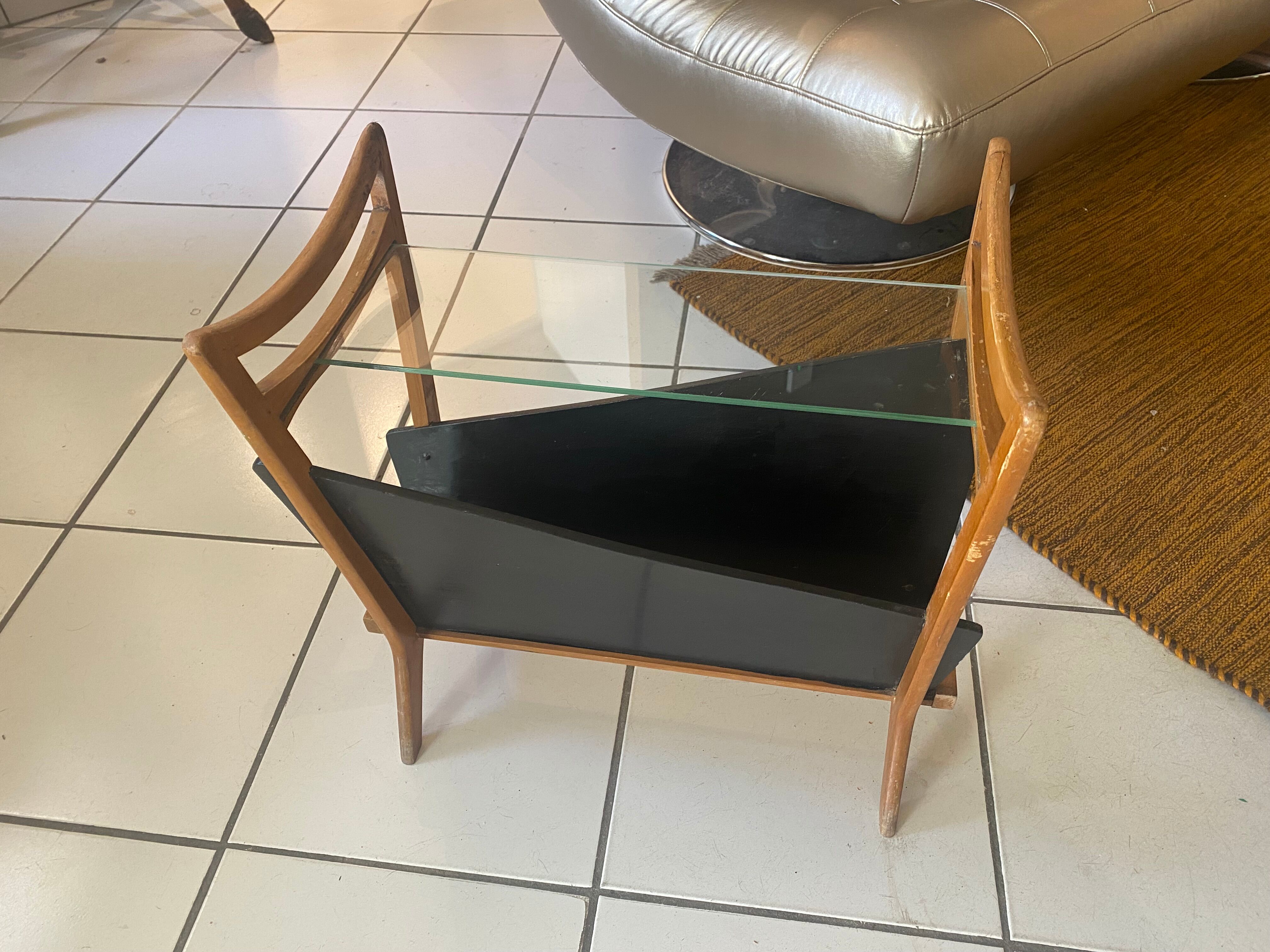 Beech design magazine holder 1980s