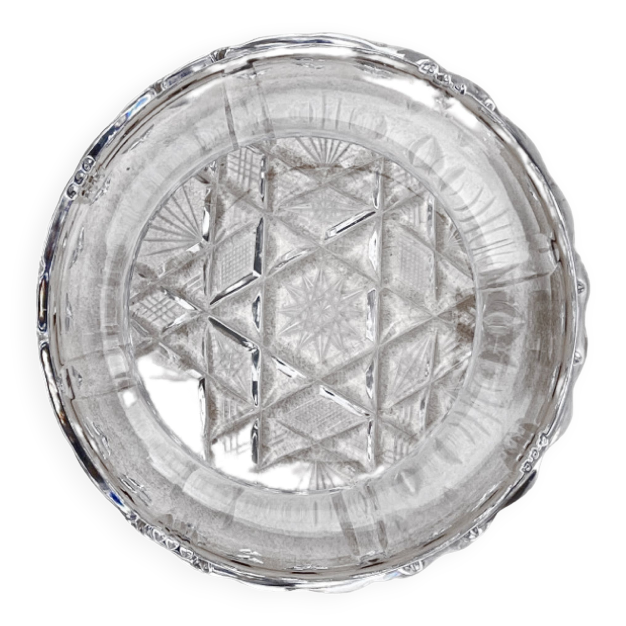 Large crystal ashtray of Huta Szkła Julia, Poland, 1980s.
