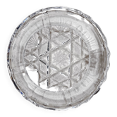 Large crystal ashtray of Huta Szkła Julia, Poland, 1980s.