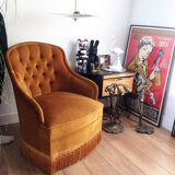 Vintage gold old toad chair