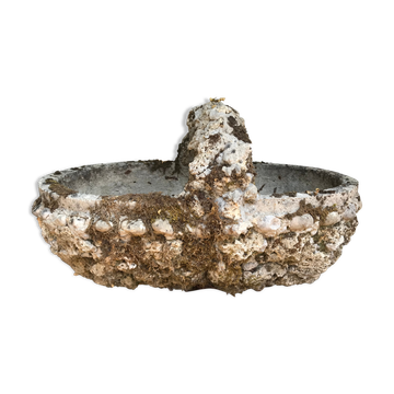 Cement basket planter, circa 1950