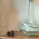 High glass lamp and vintage alpaca