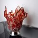 Red and white seguso vase in murano glass, Italy, 1960