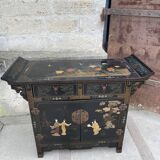 Chinese furniture console 1960 lase wood