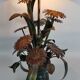Lamp deco marguerittes metal Vintage 70s