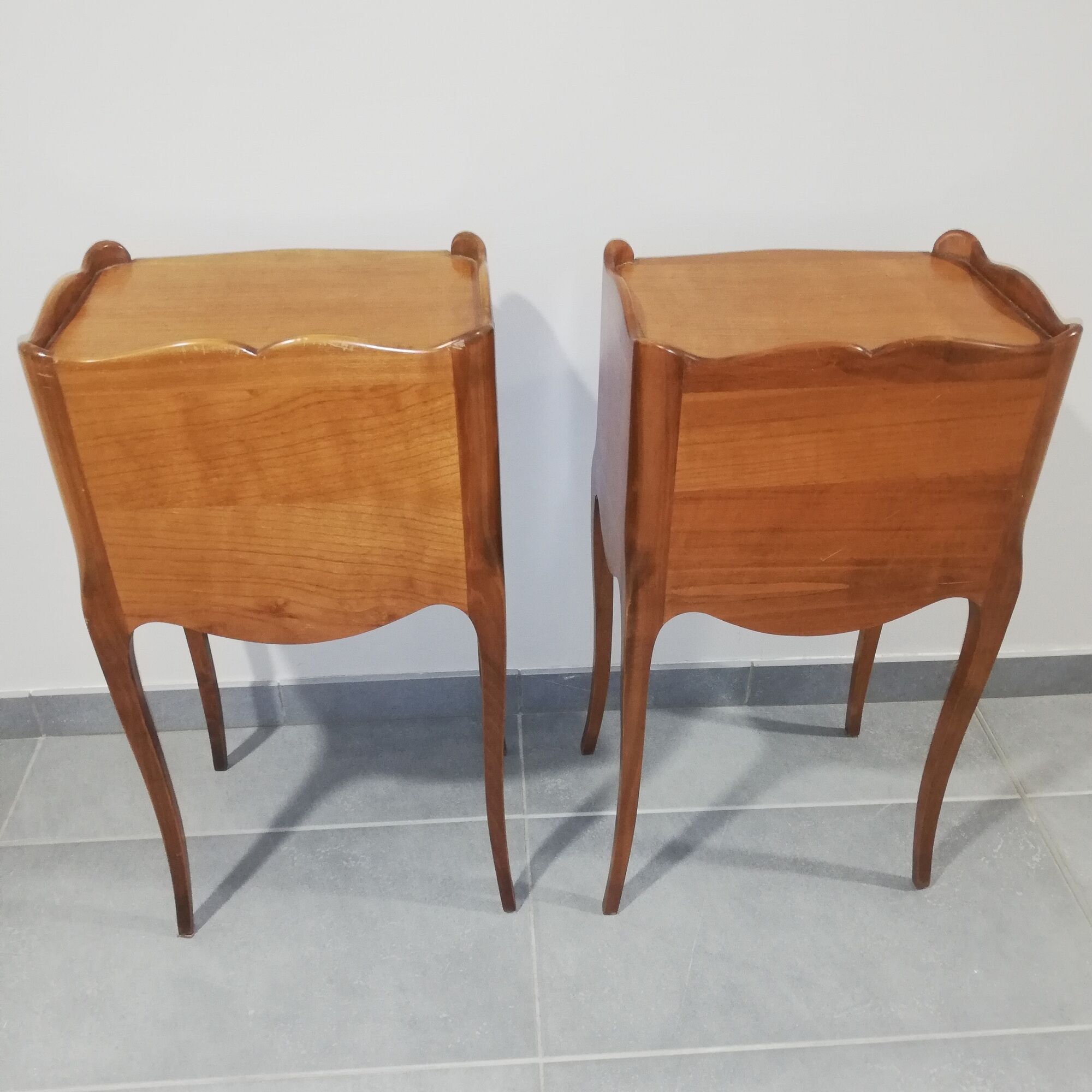 Pair of bedside three drawers Louis XV style