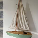Wooden navigable basin sailboat. origin england