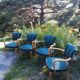 Ensemble de 4 fauteuils bridge 1950